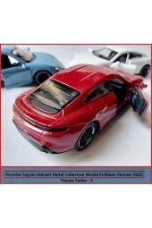 Porsche Taycan Turbo S Kasa 1.36 Diecast Orjinal 2022 Metal Araba Pullback Kapıları Açılır - 4
