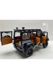 Mercedes G Jip Diecast Metal Model Oyuncak Araba 23 Cm Sesli Işıklı Kaput Bagaj Kapılar Açılabilen - 4