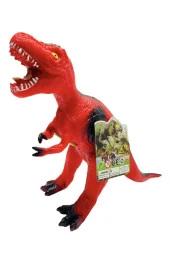 Oyuncak 47 Cm Dinazor T-rex Sesli Yumuşak Soft Oyuncak Kırmızı - 1