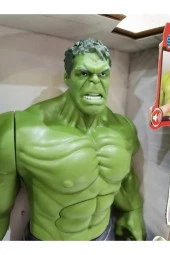 Hulk Figürü - Sesli Işıklı Yeşil Dev Hulk Figürü 30 Cm , Hulk Oyuncak - 2
