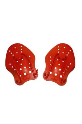 Yüzme Yardımcısı Orta Boy M Beden Çift El Paleti Kırmızı Renk El Paledi - 1