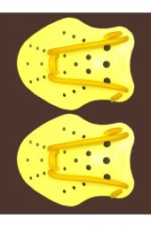 Yüzme Yardımcısı Orta Boy M Beden Çift El Paleti Sarı Renk El Paledi - 2