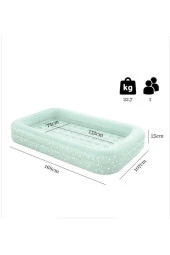 Şişme Çocuk Yatağı Seyahat Tatil Otel Şişme Hava Yatak Seti Yıldız Desenli Çadır Kamp Yatağı - 2