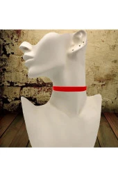 Kırmızı Renk Kadın Kadife Choker Kolye - 3