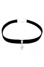 Gümüş Kaplama Kadın Nar Choker Kolye thumbnail 2