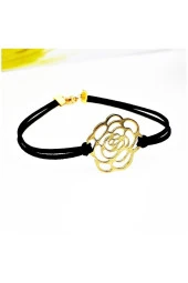 Siyah Süet Kadın Gül Choker Kolye - 2