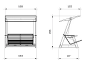 Ahşap Bahçe Salıncağı Sunova Iroko Yataklı ve Ayak Sehpalı - 5