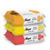 Sleepy Islak Havlu Mendil Meyve Çeşitleri 90 Yaprak (9 Lu Set) Plastik Kapaklı (Citrus Garden) - 2