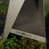 Kamp Ayısı® BlazePeak™ Katlanabilir Outdoor Piramit Soba ve Taşınabilir Bahçe Şöminesi 3mm Galvaniz Çelik - 10