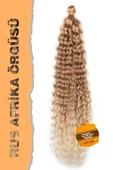 Rus Afro Dalgası Saç – Karamel / Platin Sarı Ombreli - 2