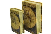Kutu Kitap Harita 2'li Set Dekoratif Hediyelik Knm-C0140 - 2
