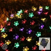 Solar 30 Ledli Çiçekli RGB Bahçe Aydınlatma Dekorasyon Güneş Enerjili - 1