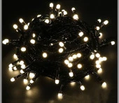5m Boncuk Lamba Gün Işığı 8 Fonksiyon 100 Led Fişli Uzatma Kablolu siyah kablo - 1