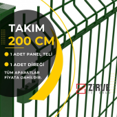 Zirve Tel Örgü Panel Çit Takımı 200x250 (Aparatlı) - 1