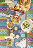 CRAFT HOME Carnaval Kamp Piknik Plaj Hasır Halı Kilim - 5