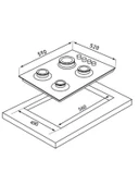 Çetintaş Elegans Siyah Cam Ankastre Set 2 - 8