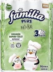 Familia Kağıt Havlu 16'lı Natural 3 Katlı Bambu (24'lü) - 1