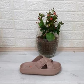 Akınalbella 408 Camel Renk Çapraz eva Hafif Rahat Bayan Terlik thumbnail 7