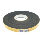 Contacall Kapı Pencere İzolasyon Bandı Yapışkan Kapı Pencere Süngeri Eva 3mmx20mm Siyah 25 Metre thumbnail 1