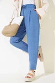 Bel Lastik Tensel Pantolon İndigo thumbnail 1