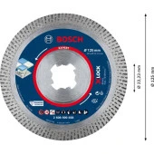 Bosch Expert Hardceramic X-Lock Elmas Kesme Diski 125 x 22,23 x 1,4 x 10 mm - 1