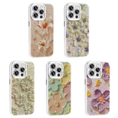 iPhone 15 Pro Kılıf Çiçek Desenli Parlak Taşlı Sert Silikon Garden Kılıf thumbnail 11