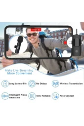 Tüm Cihazlar için 2İN1 Mini Kablosuz Yaka Mikrofonu (iOS, Android, Kamera, PC) Tiktok, Youtube thumbnail 4