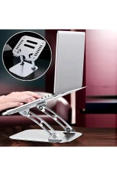 Metal Ayarlanabilir, Isı Kanallı, Tablet, Notebook ve Dizüstü Standı, Macbook, Air, Pro, İpad Uyumlu thumbnail 1