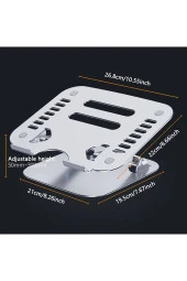 Metal Ayarlanabilir, Isı Kanallı, Tablet, Notebook ve Dizüstü Standı, Macbook, Air, Pro, İpad Uyumlu thumbnail 4