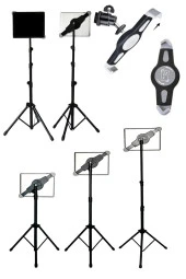 Ipad, Samsung Galaxy Uyumlu Tablet Tutucu 160 Cm Metal Ayaklı Tutucu Ağzı Kapalı 20 Cm, Açık 32 Cm thumbnail 1