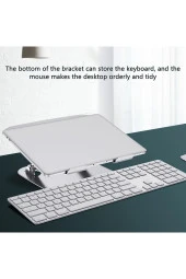 Metal Ayarlanabilir, Isı Kanallı, Tablet, Notebook ve Dizüstü Standı, Macbook, Air, Pro, İpad Uyumlu thumbnail 5