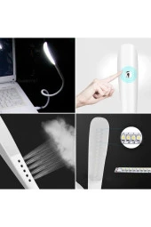 3 Seviye Dokunmatik Usb Led Masa Çalışma Kitap Okuma Lambası Pc Gece Lambası Beyaz - 2
