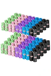 100 Rulo Köpek Kaka Poşeti 1500 Parça Poşet Içerir Köpek Kaka Torbası Dışkı Torbası Kaka Toplayıcı thumbnail 1