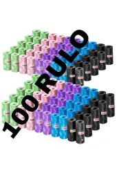 100 Rulo Köpek Kaka Poşeti 1500 Parça Poşet Içerir Köpek Kaka Torbası Dışkı Torbası Kaka Toplayıcı thumbnail 2