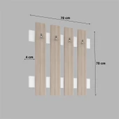 Modilayn FULYA Duvar Elbise Askılık, Banyo, Mutfak, Ofis, Kapı Arkası Askılık, Cordoba Beyaz - 4