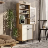 Mezza 5204 SIESTA 69CM KAHVE KÖŞESİ ÇOK AMAÇLI DOLAP 2 KAPAKLI 1 ÇEKMECELİ KİLER MUTFAK DOLABI SEPET-BEYAZ - 4