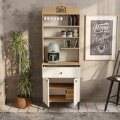 Mezza 5204 SIESTA 69CM KAHVE KÖŞESİ ÇOK AMAÇLI DOLAP 2 KAPAKLI 1 ÇEKMECELİ KİLER MUTFAK DOLABI SEPET-BEYAZ - 5