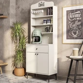 Mezza 5200 SIESTA 69 CM KAHVE KÖŞESİ ÇOK AMAÇLI DOLAP 2 KAPAKLI 1 ÇEKMECELİ KİLER MUTFAK DOLABI BEYAZ - 1