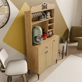 Mezza 5226 SIESTA 90 CM KAHVE KÖŞESİ ÇOK AMAÇLI DOLAP 3 KAPAKLI 1 ÇEKMECELİ KİLER MUTFAK DOLABI SEPETYUNUS - 6