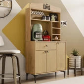 Mezza 5226 SIESTA 90 CM KAHVE KÖŞESİ ÇOK AMAÇLI DOLAP 3 KAPAKLI 1 ÇEKMECELİ KİLER MUTFAK DOLABI SEPETYUNUS - 4