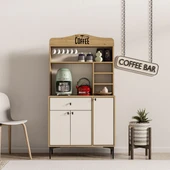 Mezza 5224 SIESTA 90CM KAHVE KÖŞESİ ÇOK AMAÇLI DOLAP 3 KAPAKLI 1 ÇEKMECELİ KİLER MUTFAK DOLABI SEPET-BEYAZ - 3