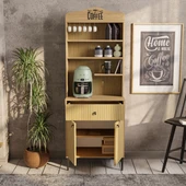 Mezza 5206 SIESTA 69CM KAHVE KÖŞESİ ÇOK AMAÇLI DOLAP 2 KAPAKLI 1 ÇEKMECELİ KİLER MUTFAK DOLABI SEPET-YUNUS - 5