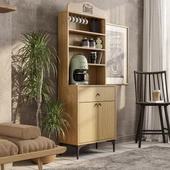 Mezza 5206 SIESTA 69CM KAHVE KÖŞESİ ÇOK AMAÇLI DOLAP 2 KAPAKLI 1 ÇEKMECELİ KİLER MUTFAK DOLABI SEPET-YUNUS - 4