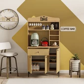 Mezza 5226 SIESTA 90 CM KAHVE KÖŞESİ ÇOK AMAÇLI DOLAP 3 KAPAKLI 1 ÇEKMECELİ KİLER MUTFAK DOLABI SEPETYUNUS - 5