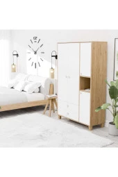 Mezza 3522 Lisa 4 Kapılı Gardırop Sepet-beyaz - 1