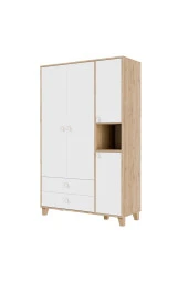 Mezza 3522 Lisa 4 Kapılı Gardırop Sepet-beyaz - 6