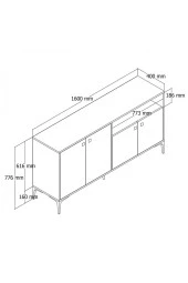 Mezza 1642 ARTEMIS 160 LIK MODERN KONSOL HAT - 7