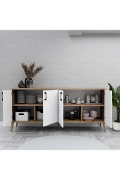 Mezza 1676 Hera 180 Cm (AHŞAP AYAKLI) Modern Konsol Sepet-beyaz thumbnail 5