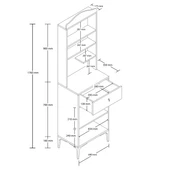 Mezza 5202 SIESTA 69 CM KAHVE KÖŞESİ ÇOK AMAÇLI DOLAP 2 KAPAKLI 1 ÇEKMECELİ KİLER MUTFAK DOLABI SEPET - 2