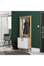 Mezza 5022 ROYAL SOL AYNALI 2 KAPAKLI 2 ASKILI PORTMANTO SEPET - BEYAZ - YUNUS - 1